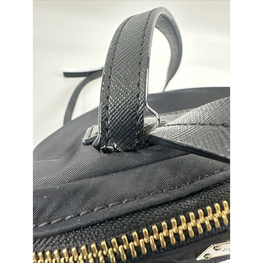 Kate Spade Blake Avenue Hilo Backpack Black Zip Nylon Small Adjustable Shoulder